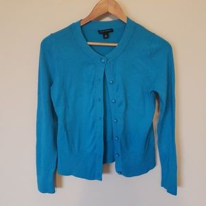 Banana Republic Blue Crewneck Cardigan